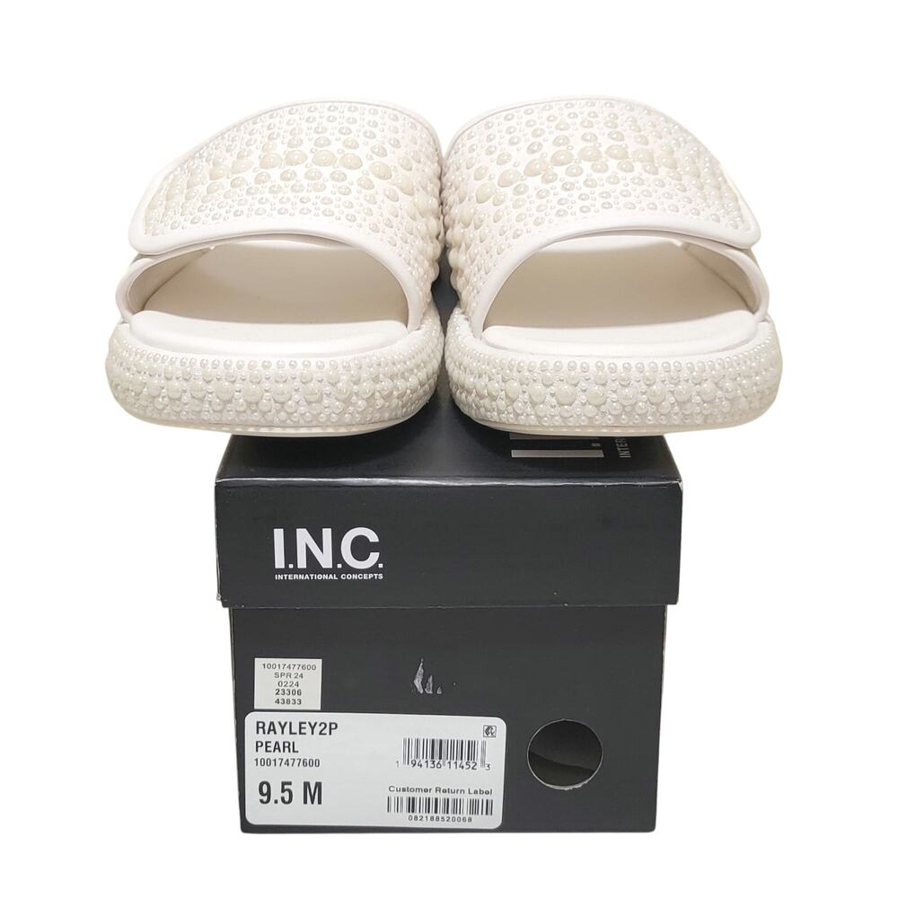 INC International Concepts White Embellished Sandals - Picture 5 of 5